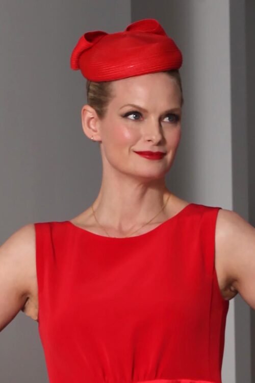 Bibi 50s rouge vermillon en sisal intemporel à large nud