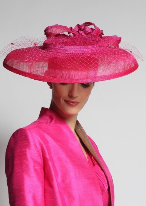 Chapeau original pour mariage SANDY Fushia