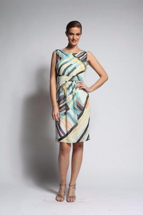 Robe estivale sans manche courte et légère imprimé original LEA