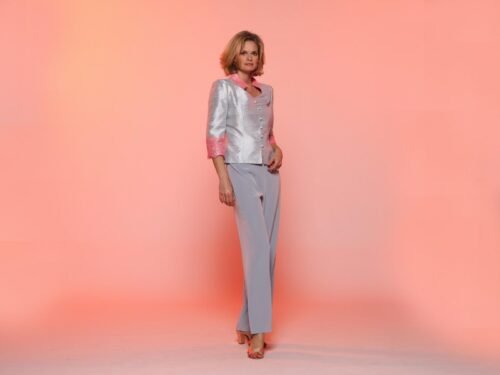 ÉTÉ-TAILLEUR PANTALON VESTE CAWDOR ET PANTALON LARGE EN CREPE