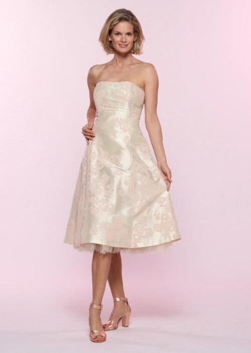 Robe de cocktail style princesse imprimée FOUGERE