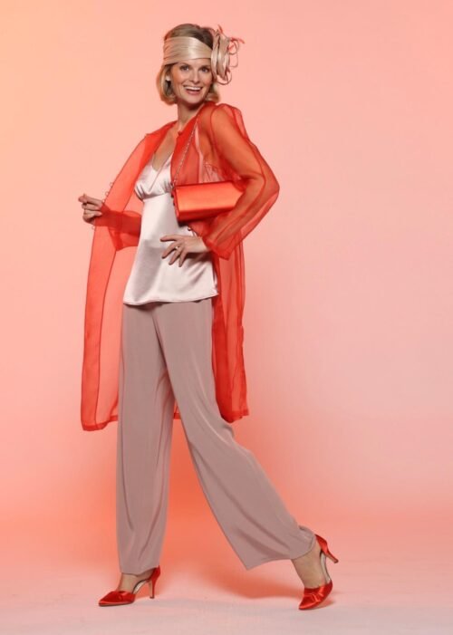 Tailleur habillé MURANO manteau en organza et ensemble en crêpe satin