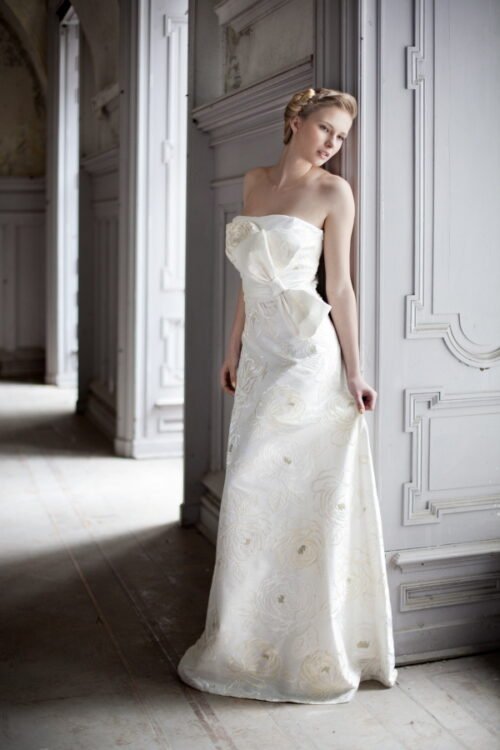 Robe de mariée longue en soie noeud Couture ALICHA