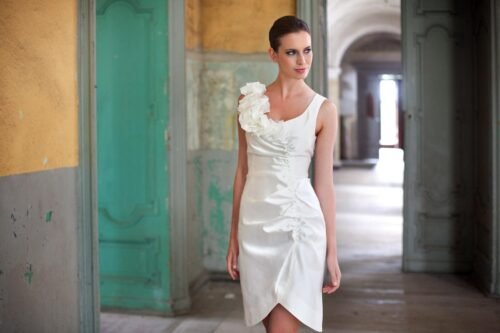 Eté 2015 - ROBE JUNE EN SHANTUNG ENVERS SATIN