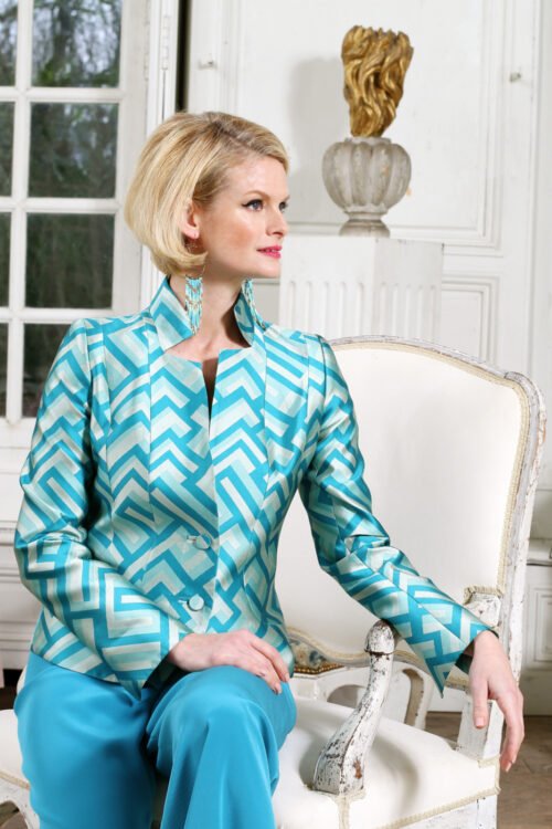 Tailleur pantalon soierie veste NOTABENE et pantalon TIAGO T40