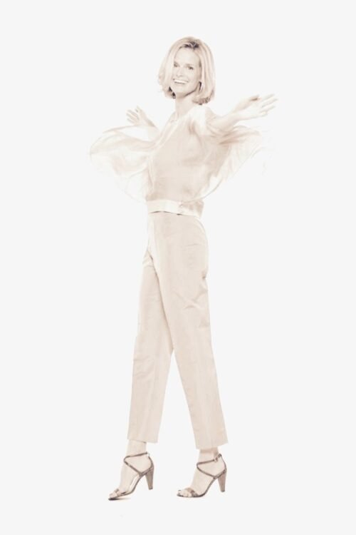 Pantalon de mariage en soie ivoire T40