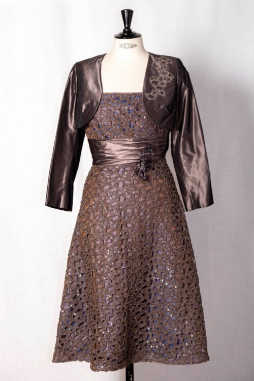 Elégante robe de cérémonie OLD GOLD T38