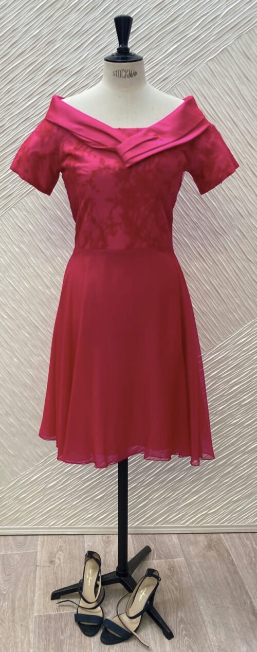 Robe LUISA en soie et dentelle de calais T40